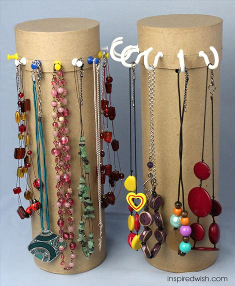 Necklace stand • Creative Ways to Repurpose Pringles tube cans | ecogreenlove